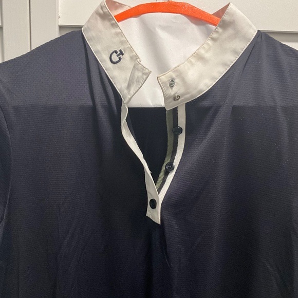 CAVALLERIA TOSCANA Navy Blue Short Sleeve XL - Picture 2 of 7